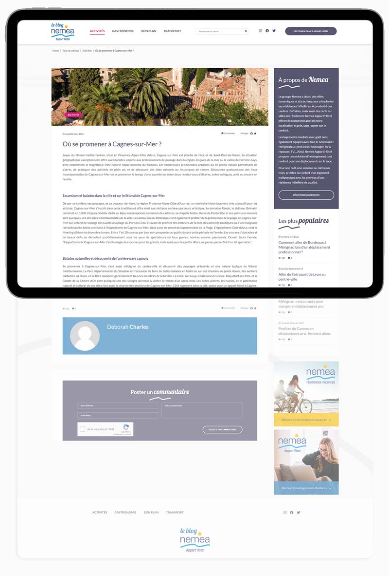 Desktop website preview 3